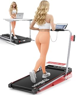 Tapis Roulant Elettrico Piehevole, 6 IN 1 Tapis Roulant Salvaspazio, Inclinazione 9%, 12 km/h, 2.5HP, Tapirulan con 2 Display LED, APP, Due Modalità di Controllo - Amazon product rated Grade A