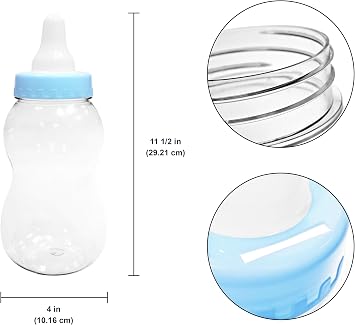 Jumbo Fillable Baby Shower Bank 10.5 Plastic Decoration Centerpiece (Blue)