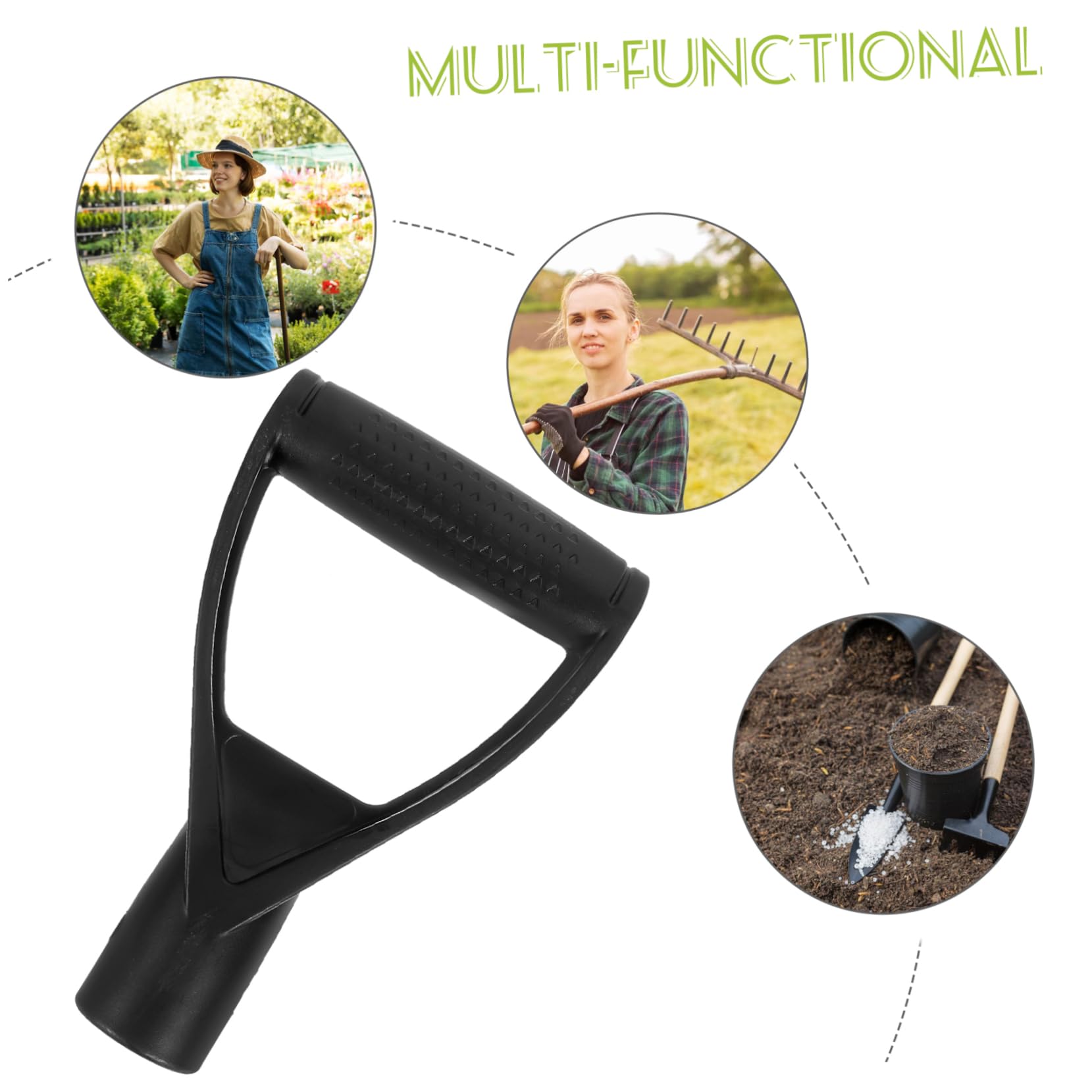 Toddmomy 4stücke D-förmiger Garten-schaufelgriff Kunststoff Mit Praktischem Grip Ergonomisch rutschfest Installieren Für Gartenarbeit Und