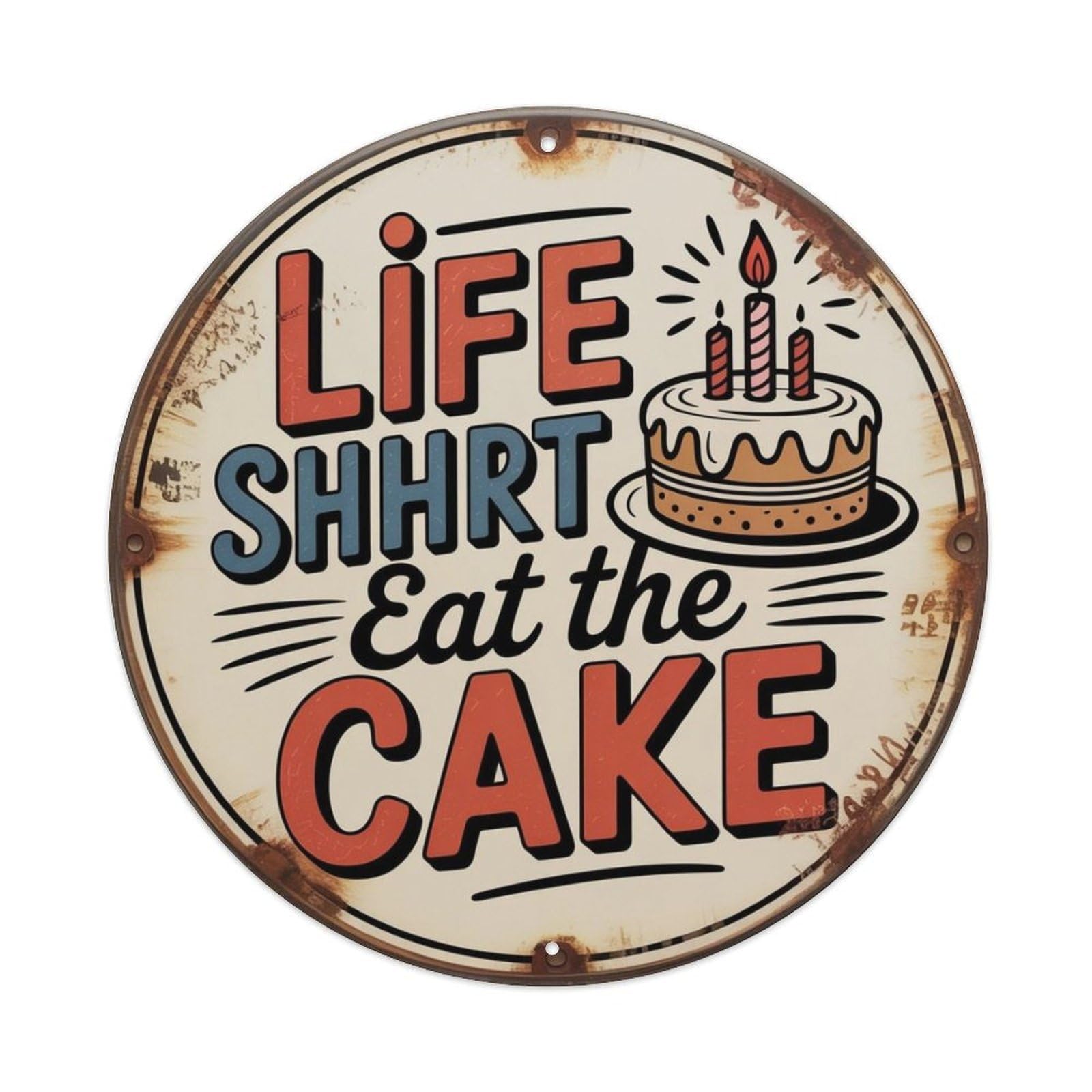 Cake Lover Metal Tin Sign Plaque