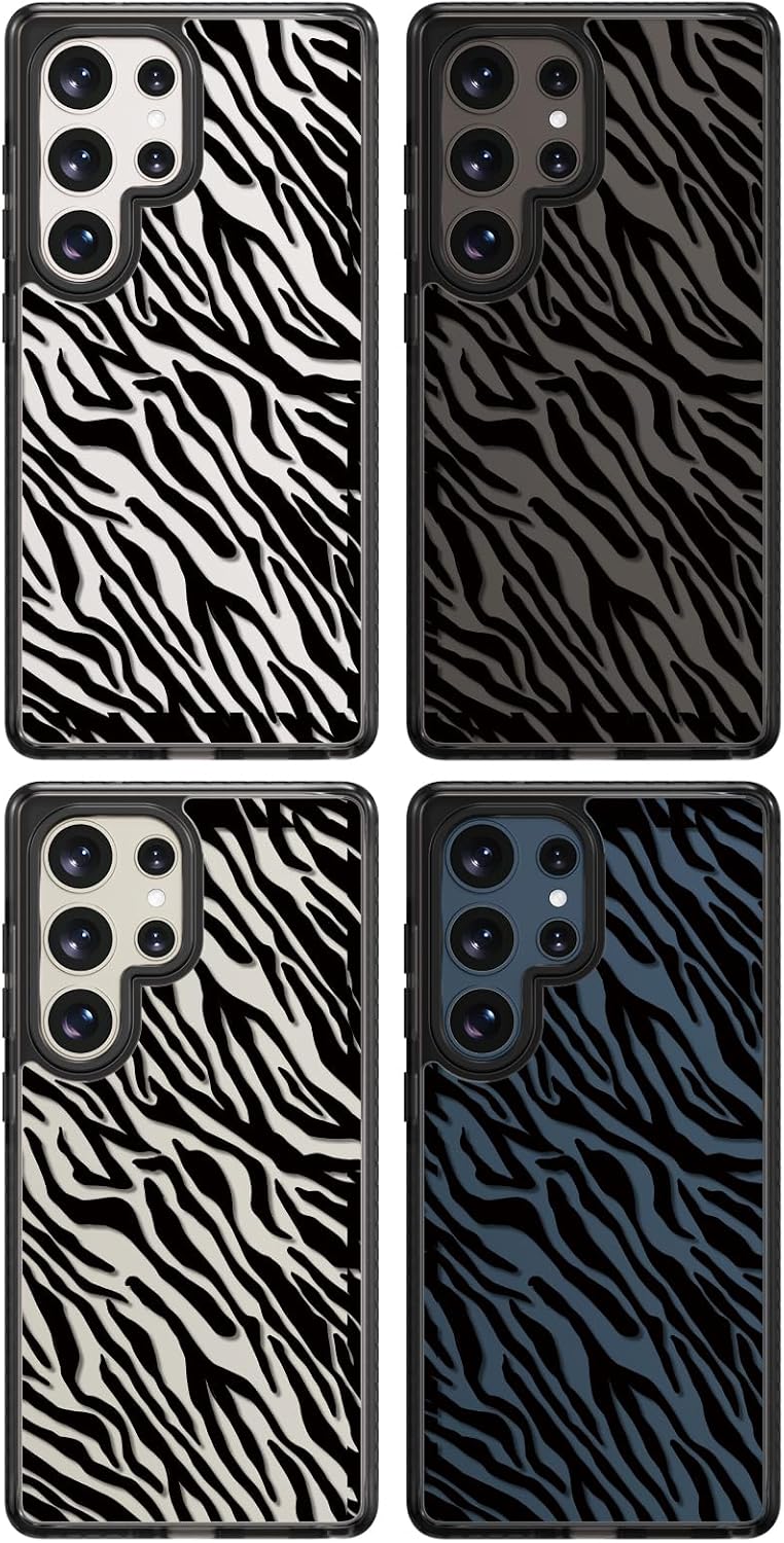 Rosarnnah for Samsung Galaxy S25 Ultra Case, Black Zebra Print Graphic | Slim Fit Shockproof Protective Cover | 6.6ft Drop Tested Cool Animal Pattern Case for Women Teens | 6.9 inch