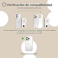 Vista 5 de PopSockets Cartera de teléfono con agarre expandible y anillo adaptador para MagSafe, soporte magnético para tarjetas de teléfono, compatible