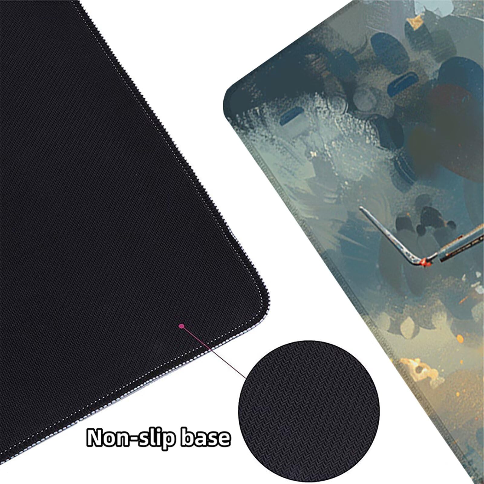 Aereo Tappetino Mouse XXL 1200x600 mm Tappetino Mouse Giallo Gomma Antiscivolo Sottomano Scrivania, Migliora Precisione e Velocità Mouse Pad per Ufficio Gaming Accessori Scrivania, Regalo Uomo, 9-7