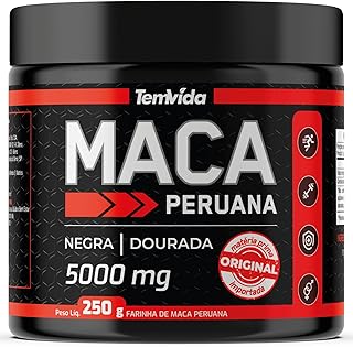 Maca Peruana Premium Negra e Dourada 5000mg 100% Natural | 250g - Tem Vida