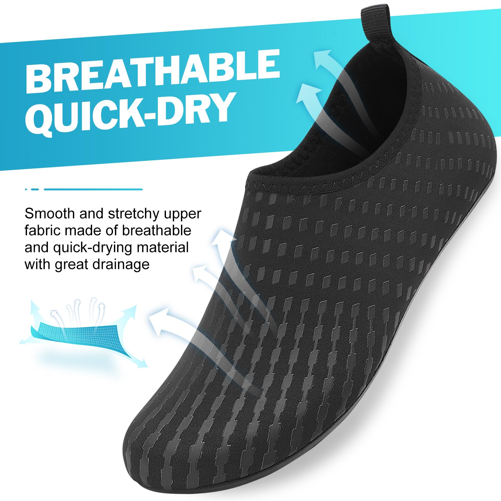 RUOMU Scarpe da Scoglio Donna Uomo da Immersione Scarpette da Surf Water Shoes Barefoot per Bagno Spiaggia Mare Snorkel Yoga, Gr.34-47