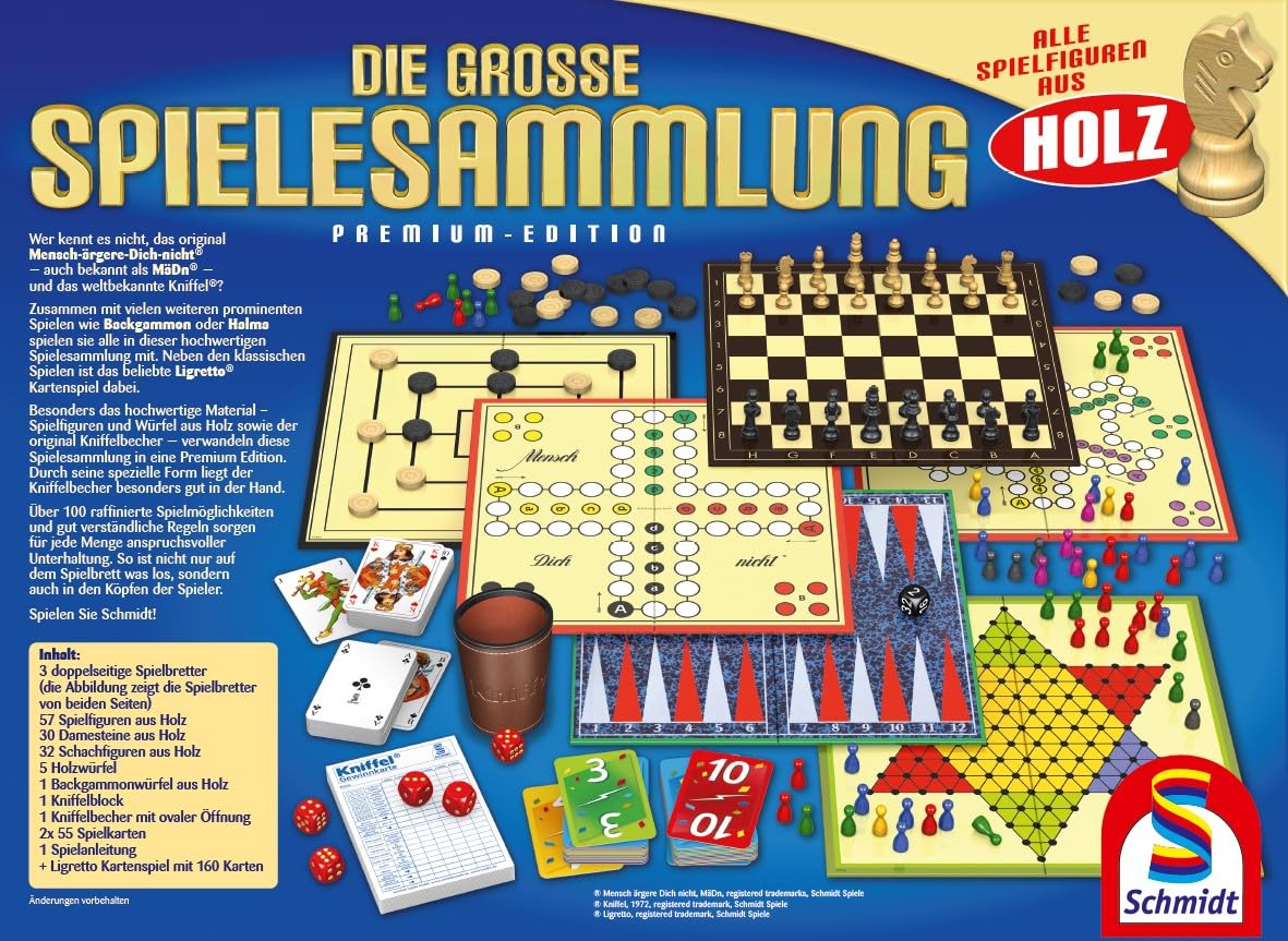 Schmidt Spiele - Set de Juegos, 1 o más Jugadores [Importado de Alemania] | Todas las figuras de madera