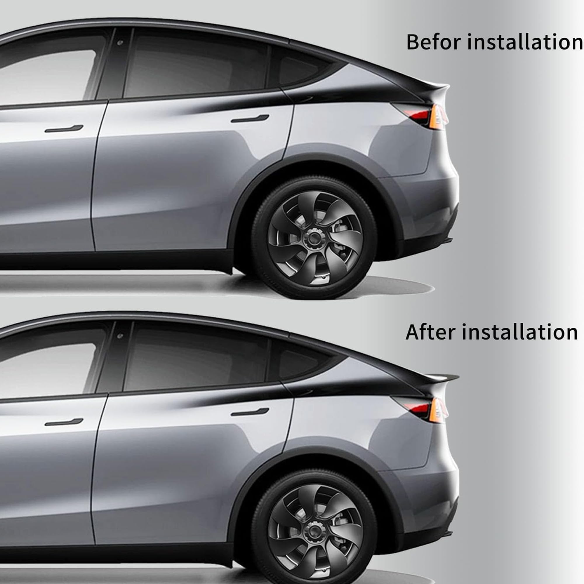 TOPABYTE Model Y Spoiler Original Spoiler Trasero Wing Lip para Tesla Model Y 2020-2024 (Negro Brillante)
