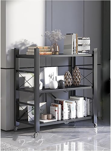 Miniatura 10 de Estantes plegables sin instalación Estantes para el hogar Estanterías multicapa Balcón Almacenamiento Exhibición Estante de almacenamiento Estante