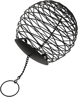 Toddmomy Comedero Colgante para Pájaros para Jardín con Forma De Cúpula Grande Y Pequeño para Colibríes para Exteriores Duradero De Metal Color Negro