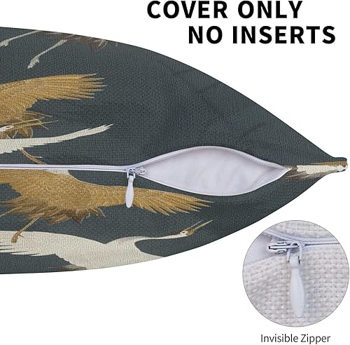 Miniatura 5 de ChangQingArt Fundas de almohada decorativas azules con corona roja, fundas de almohada decorativas para decoración del hogar, fundas cuadradas de 18