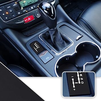 Gomu Shifter Gear Position Indicator Vinyl Overlay Wrap Decal Compatible with Maserati Granturismo Quattroporte - Matte Black