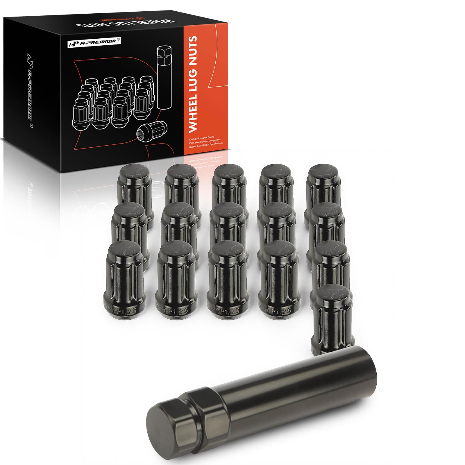 Amazon.com: A-Premium 16-PC M12 x 1.25 Wheel Lug Nut w/Socket Key