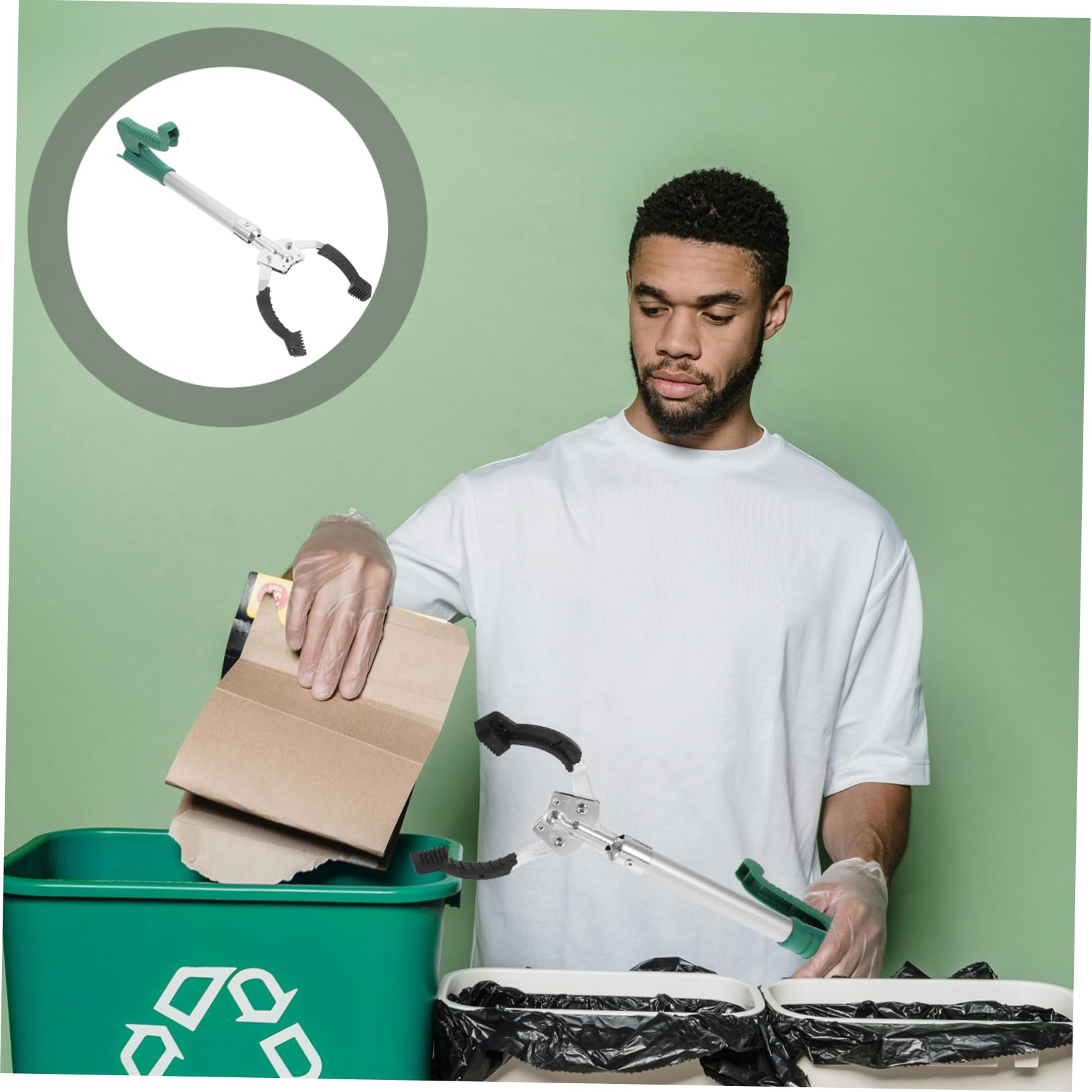 OUNONA 3pcs Garbage up Clip Tool Portable Sturdy Trash Grabbers for Easy Cleaning and Pickup