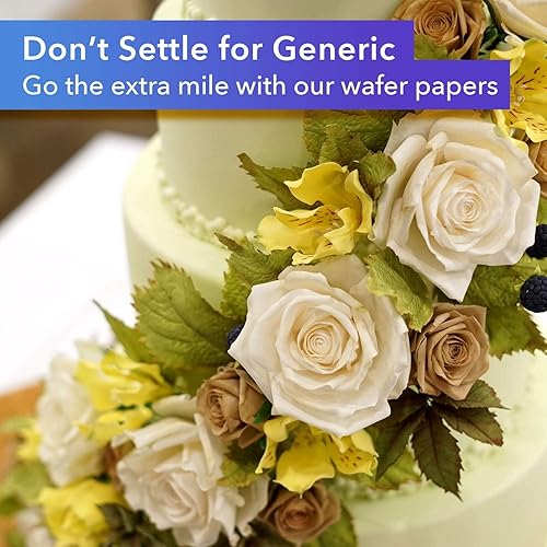 Miniatura 2 de Bakery Crafts BC WFS-0811 - Papel para oblea arroz y comestibles rectangular 100 unidades 8 por 11 pulgadas en color blanco