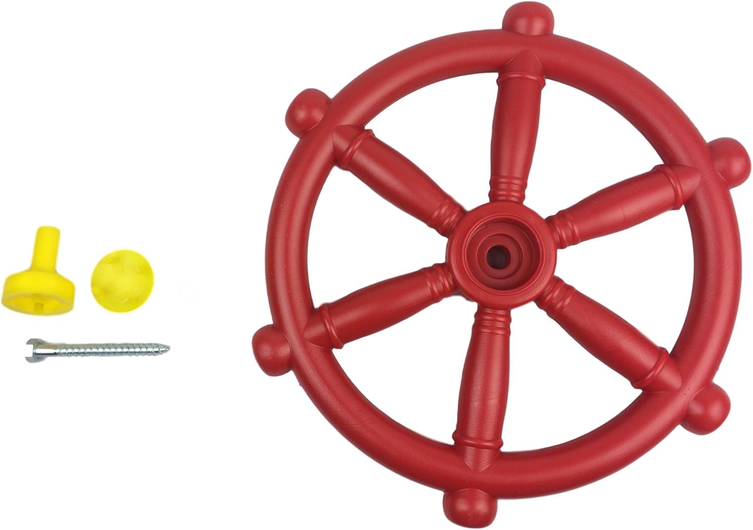 HIKS® Red Pirate Ship Steering Wheel 30cm, Ideal For Kids Childrens