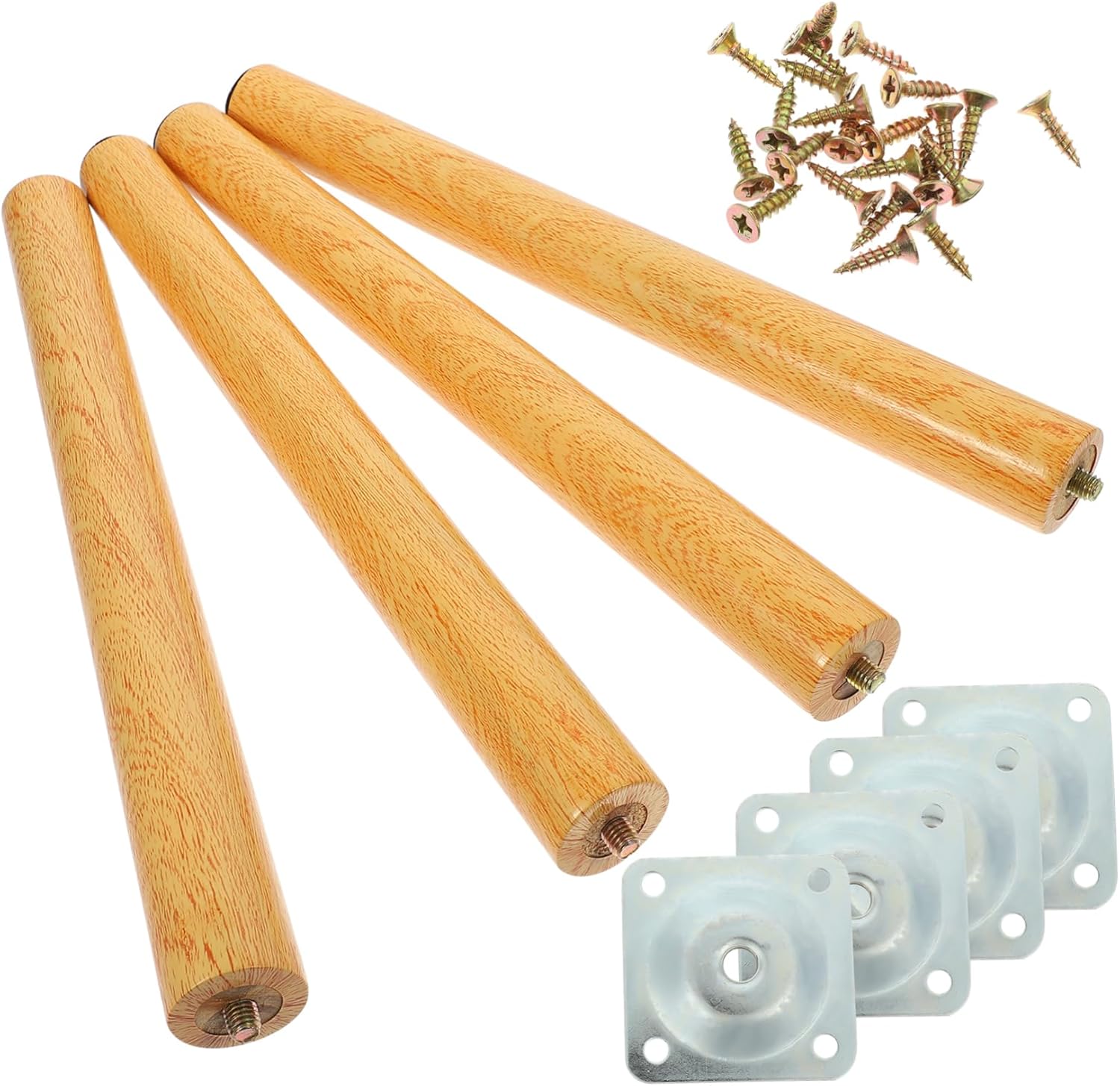 Yardenfun 1set Solid Wood Table Legs Wooden Couch Legs