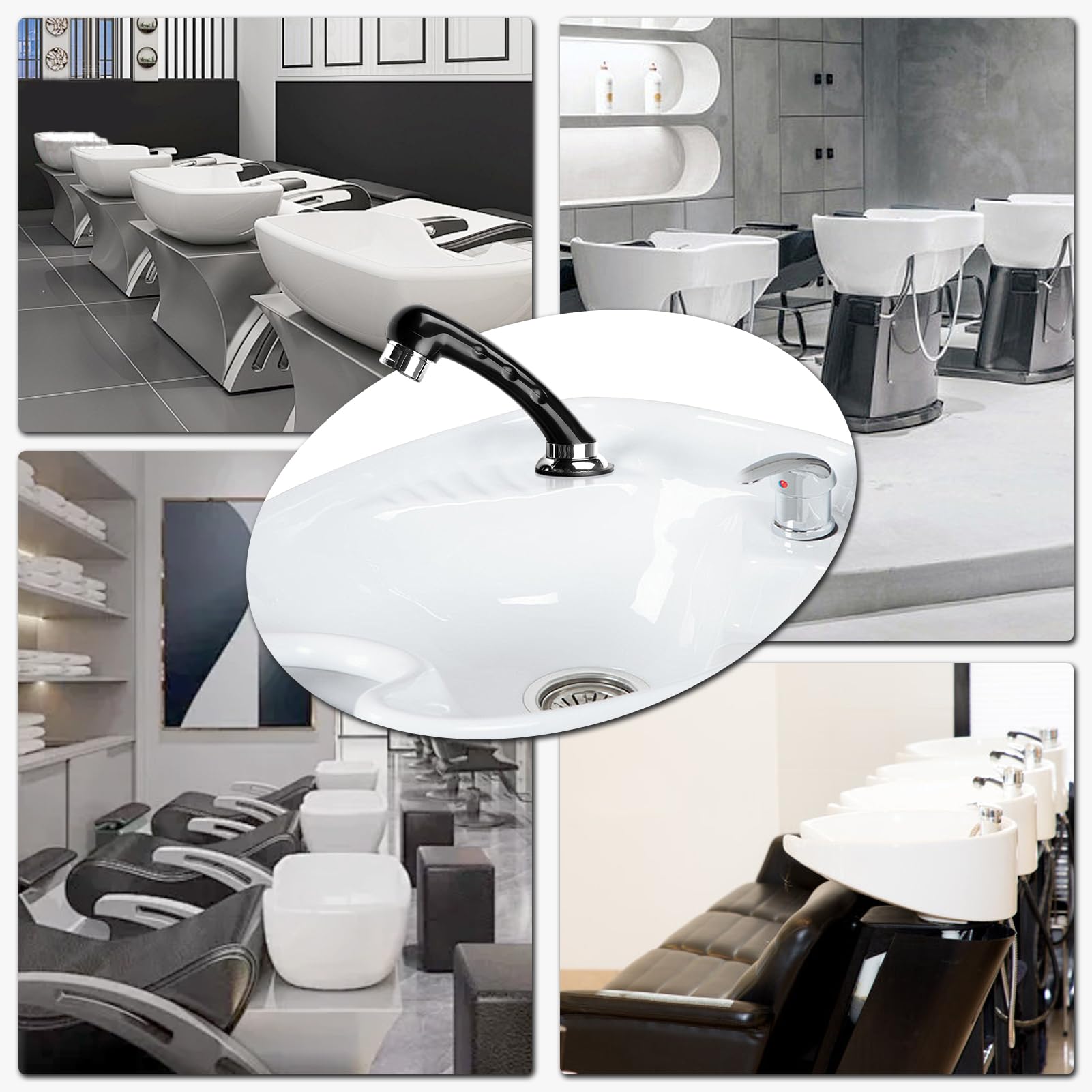 Friseur-Waschbecken und Schlauch für Friseurladen, Dusche für Friseurbett, Handbrause, professioneller Duschkopf für Friseursalon mit Schlauch