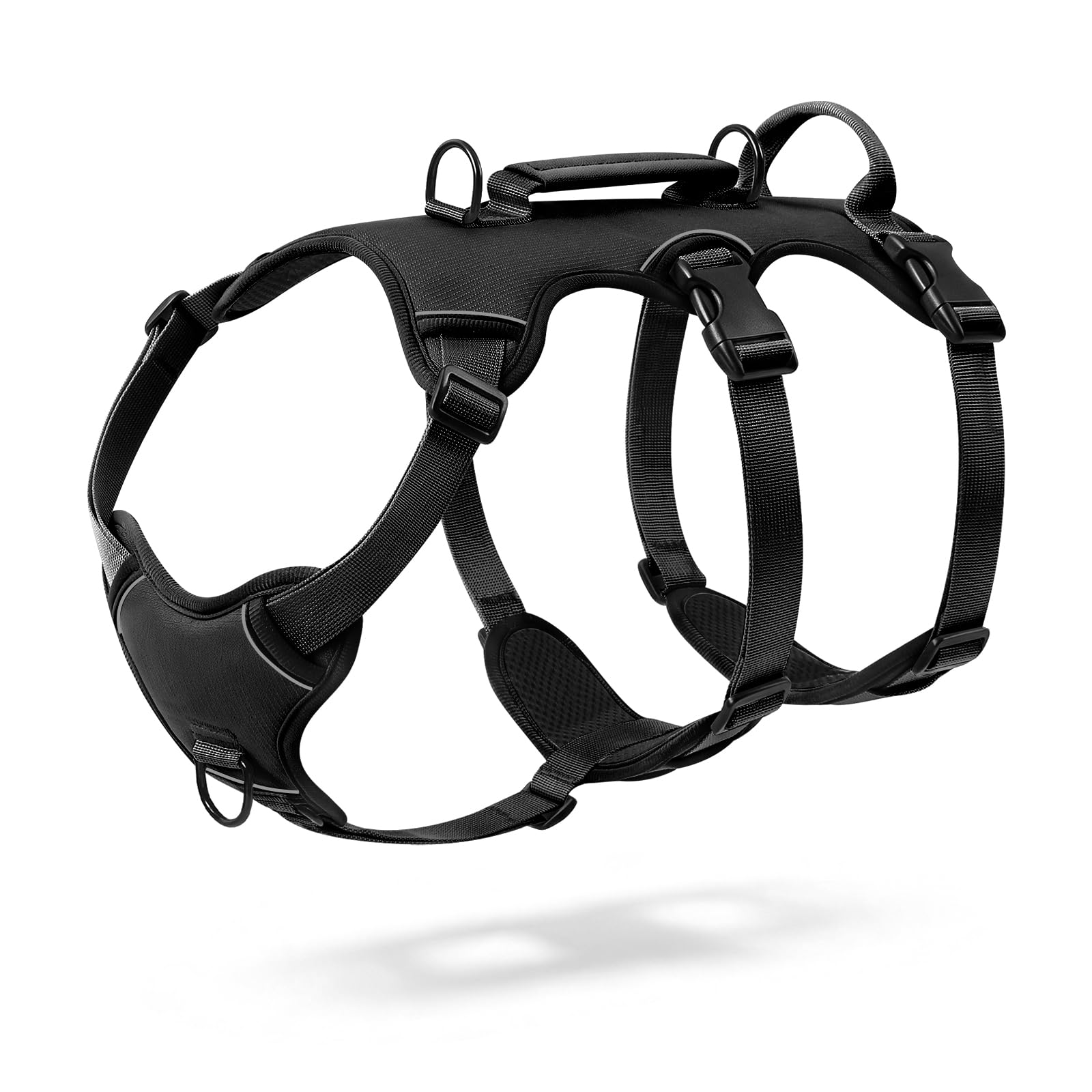 Belababy Escape Proof Dog Harness Medium Large with Handle, Black S