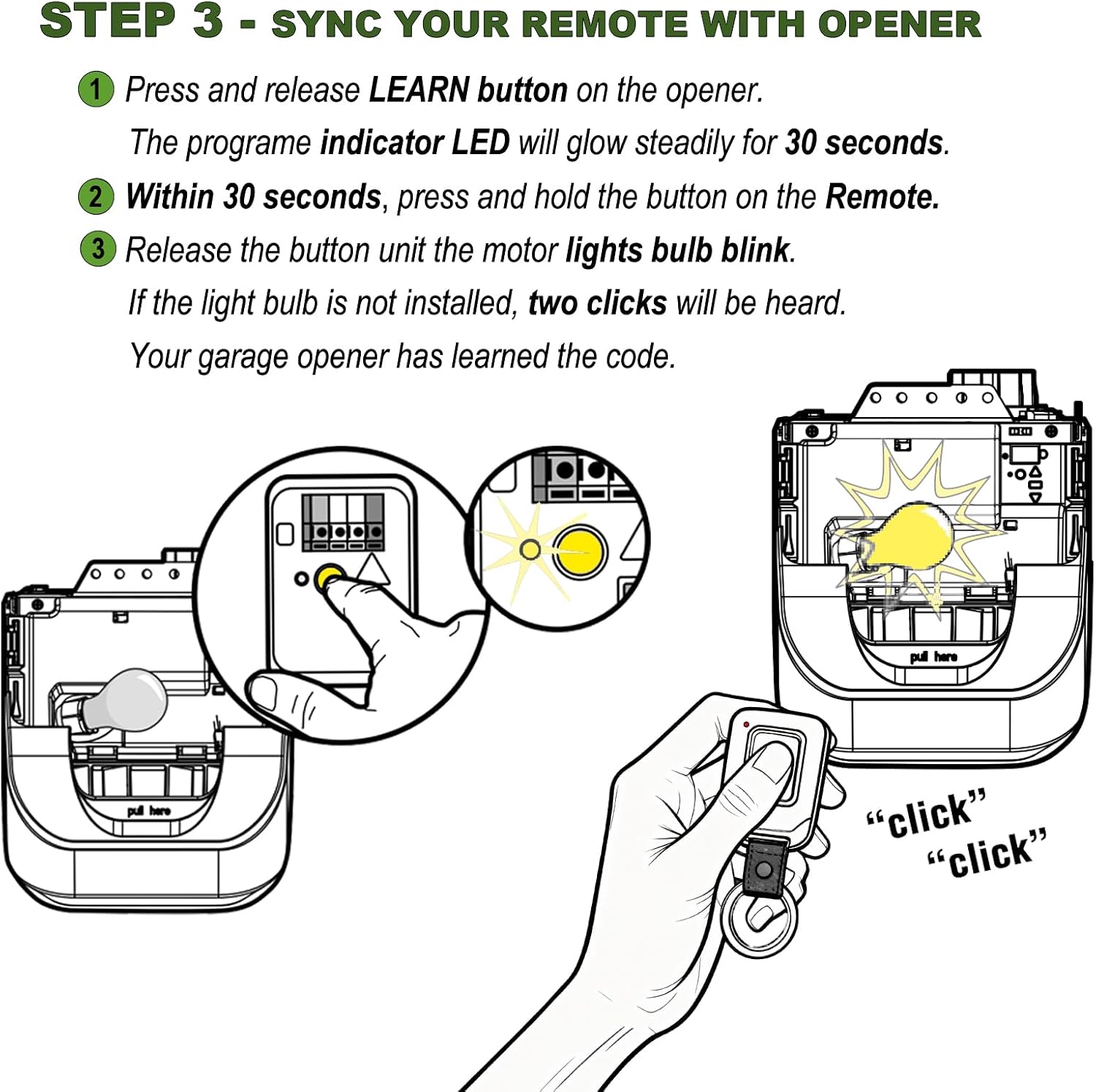 Garage Door Remote Compatible with LiftMaster Chamberlain Craftsman, Replacement for 891LM 893LM 893Max 971LM 973LM 371LM Models image 4