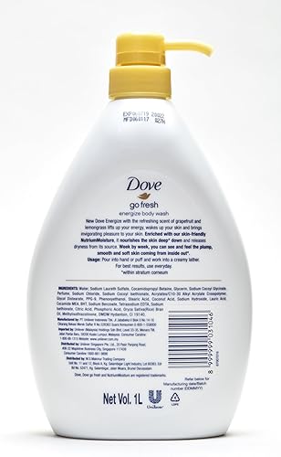 Miniatura 2 de Dove Go Fresh Energize Gel de baño, aroma a pomelo y citronela, 33.8 onzas (1 litro) versión internacional