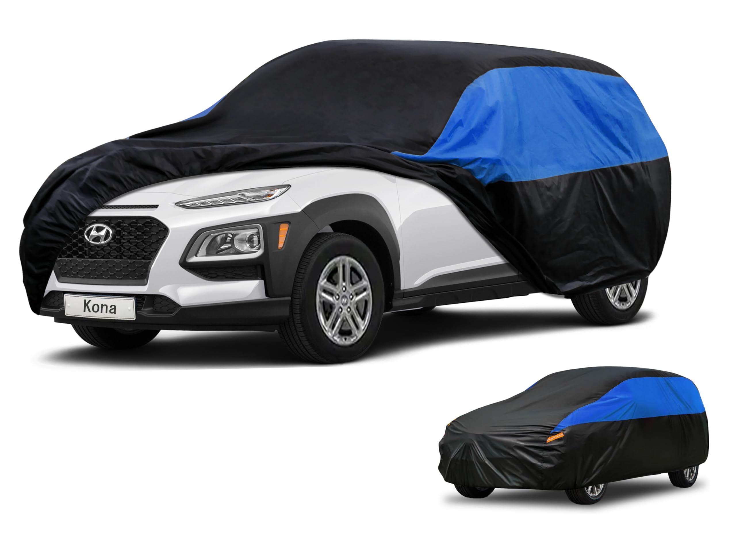 GUNHYI Car Cover Custom Fit Kona Waterproof All Weather, Lightweight Full Exterior Cover for Automobiles Outdoor Sun UV Rain Dust Snow Wind Protection.