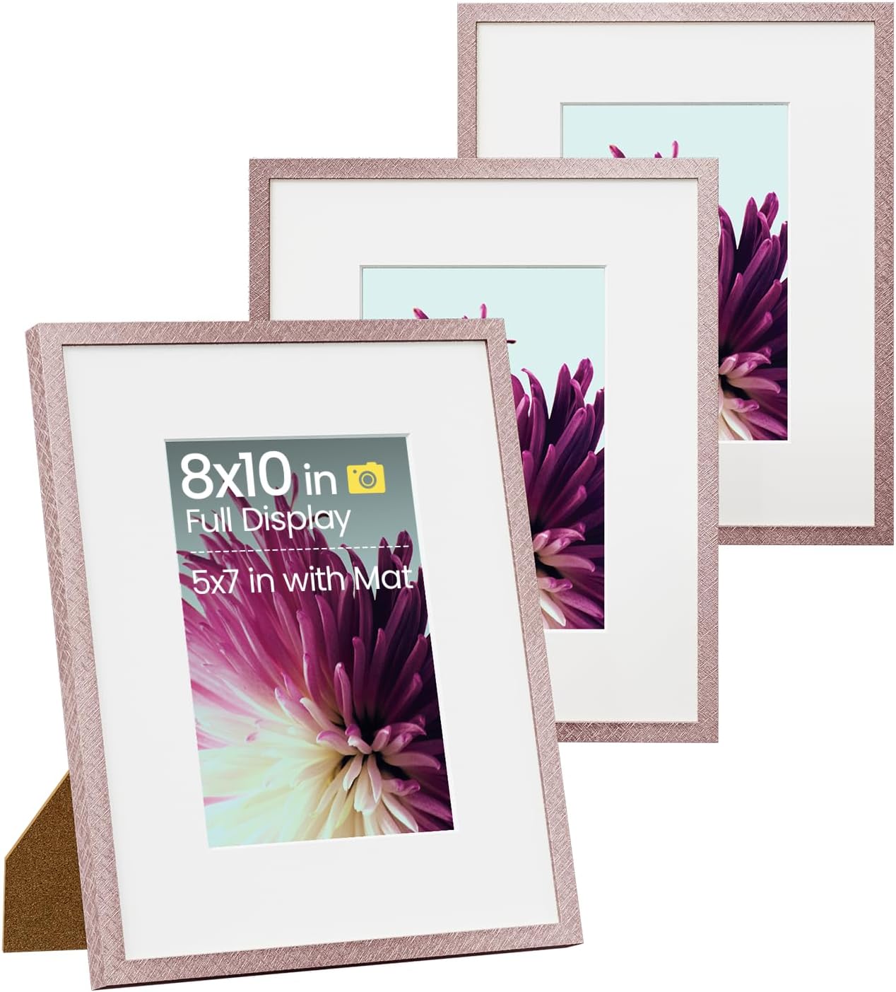 Heimlove 18x24 Aluminum Metal Frame, Gold Photo Frame 16x20 with Mat or 18x24 Without Mat for Wall Mounting, Wall Hook Hanging Hardware Included