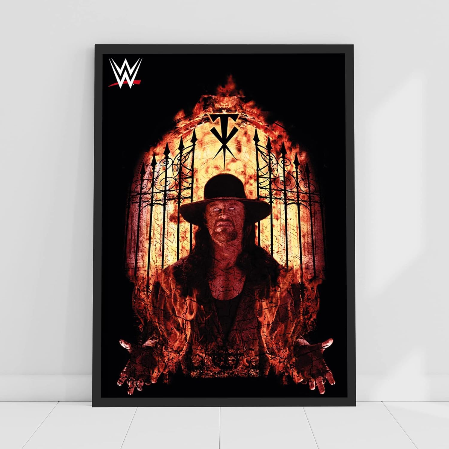 Themed Black Wwe Print - The Undertaker Gates Poster Wrestling Wall Art (A4-21Cm X 29.7Cm)