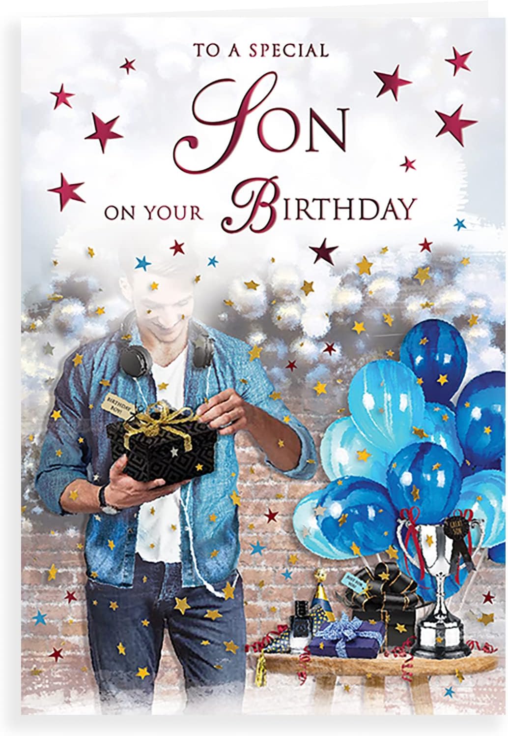 Regal Publishing Traditional Birthday Card Son - 9 x 6 inches