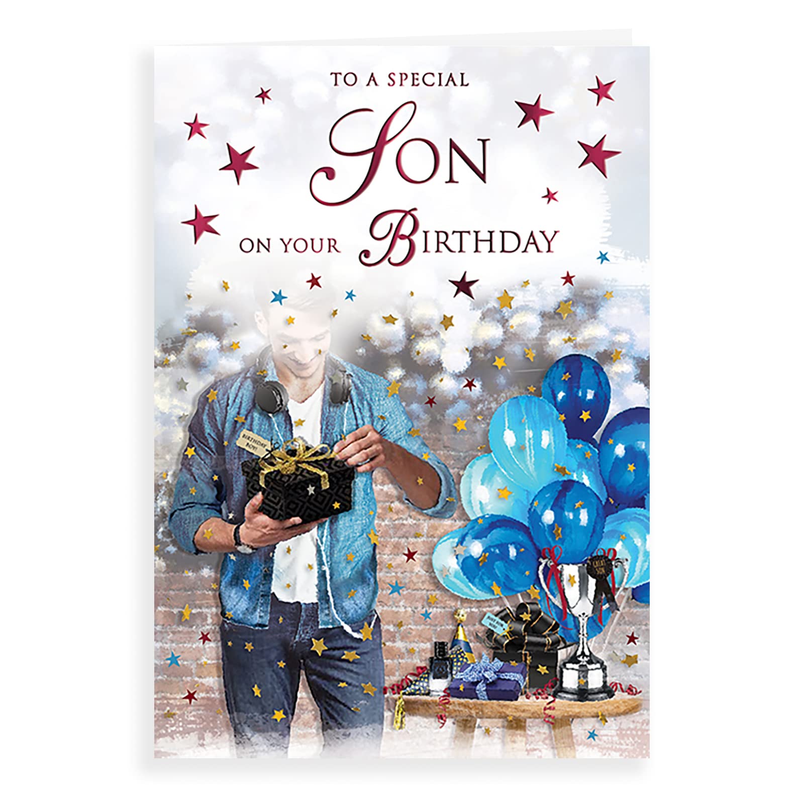 Traditional Birthday Card Son - 9 x 6 inches - Regal Publishing