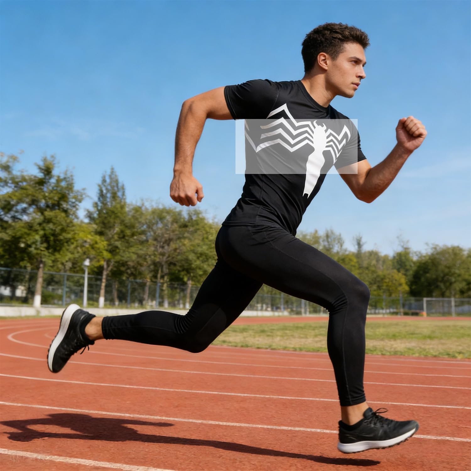 Men's Compression Shirt, Short Sleeve 3D Print Fitness Sports Shirt Gym T-Shirt - Image 8