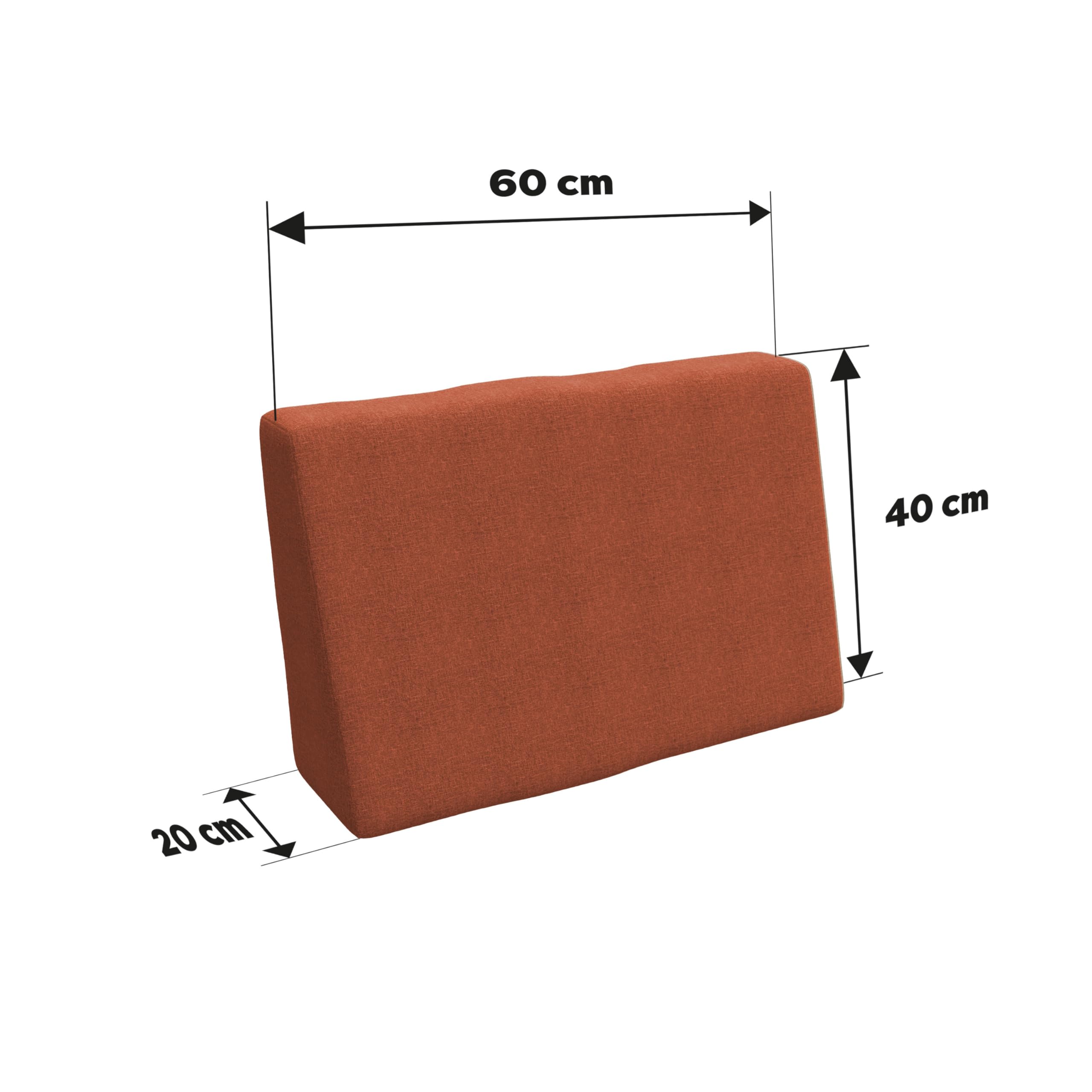 POKAR Euro Pallet Seating Set of 2: 1x seat cushion 120x80cm + 1x back cushion 120x40cm, cold foam, removable covers, Home Garden Furniture DIY, indoor outdoor pillow, without pallets, Beige — view 129