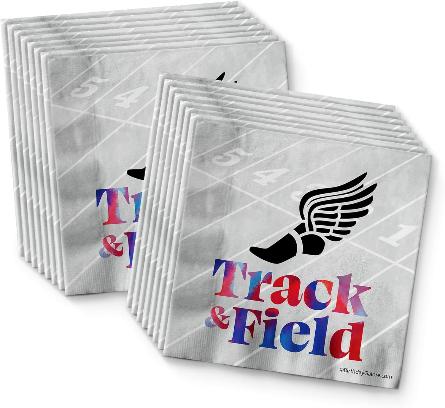 Track and Field Birthday Party Supplies Set Plates Napkins Cups Tableware Kit for 16 - Image 3