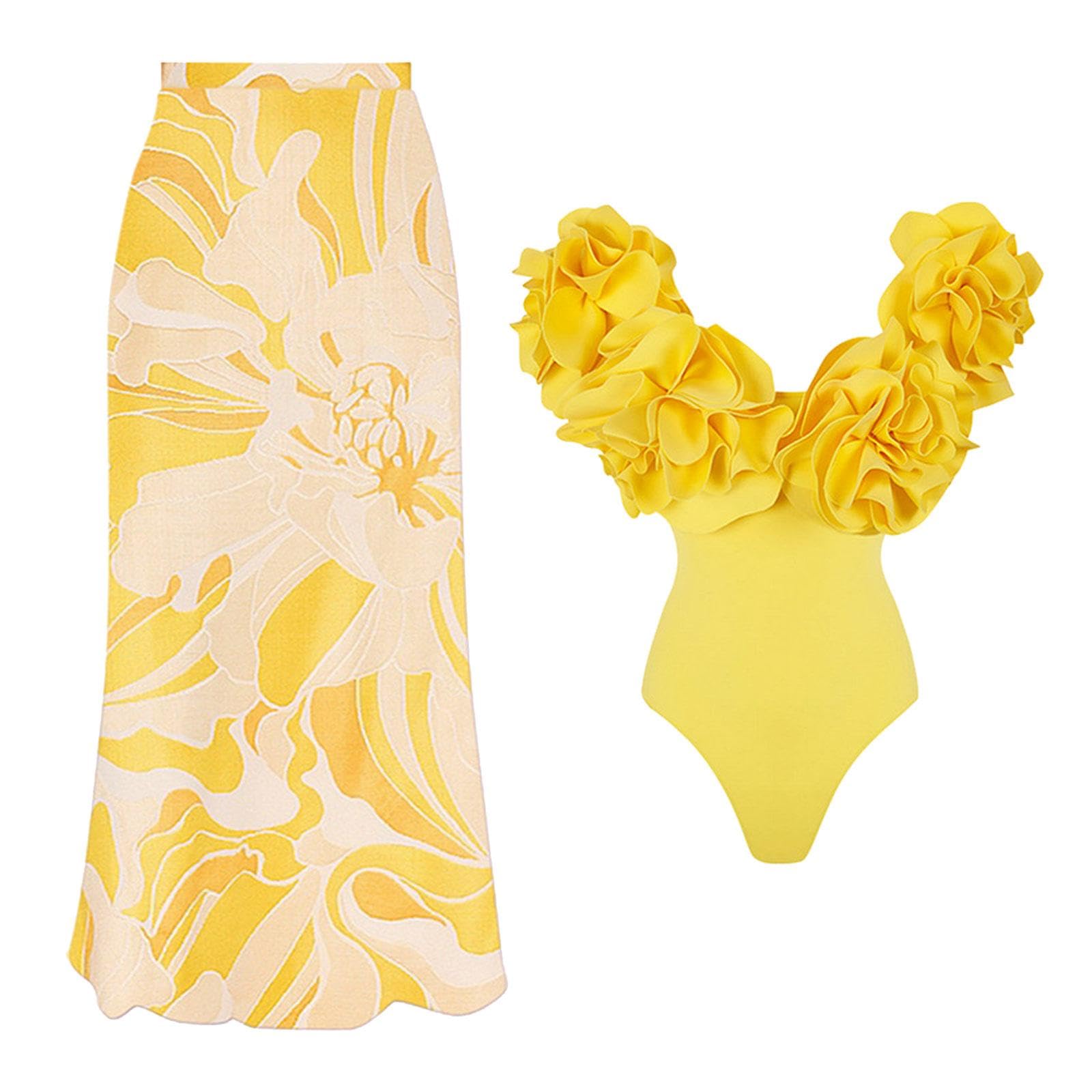 Women Swimsuit Beachwear Swim Suit for Water Parks Summer Birthday Gift XL Size Set