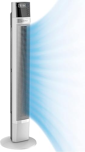 Miniatura 2 de Lasko Compatible con ventilador de torre oscilante Alexa, control por voz, 4 velocidades silenciosas, modo de suspensión, temporizador y ventilador