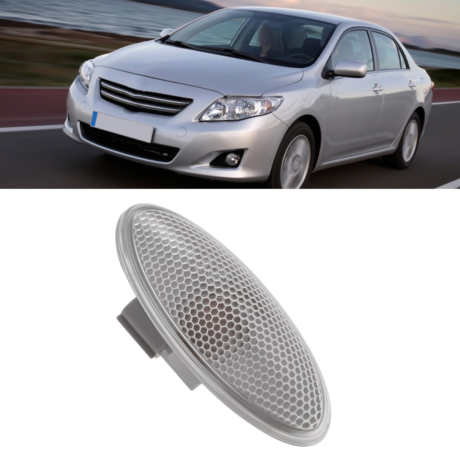 OTOTEC 2 szt. światło kierunkowskazu samochodowego do błotnika przedniego, światło boczne 81730-0D032, kompatybilne z Toyota Yaris RAV4