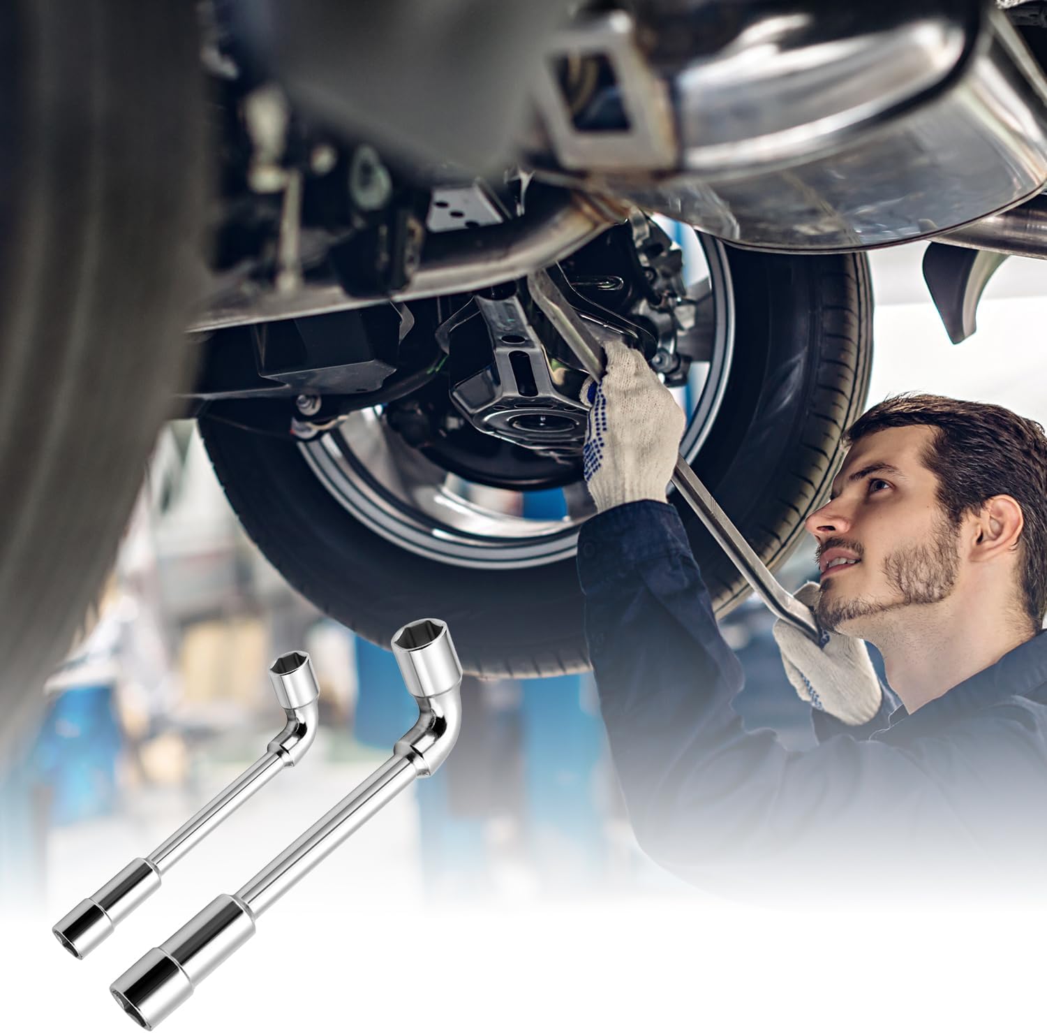 2 Pieces L-Shaped Hex Socket Wrenches, Easy to Use, Wide Range of Applications, Pipe Wrench Set, for Mechanical Repair Tools (10 mm, 18 mm) (Silver)