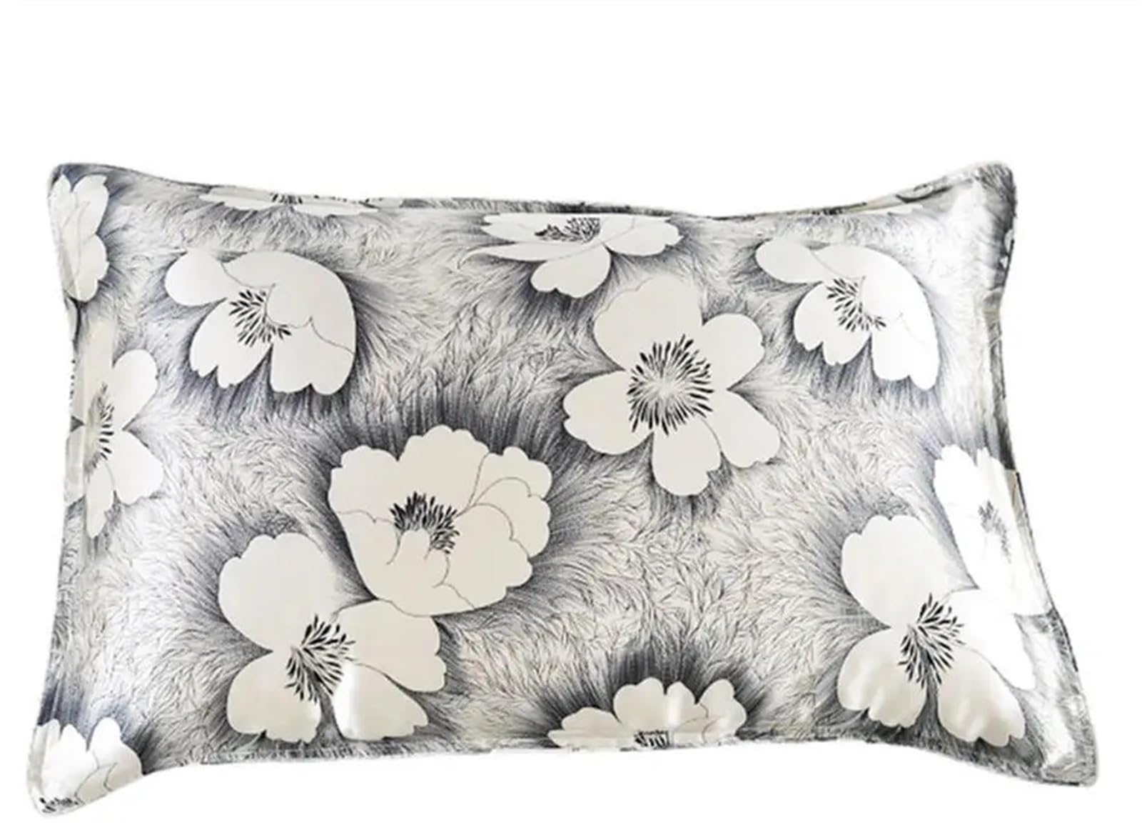 Taie d oreiller en soie anti-frisottis et anti-rides housse de coussin Oxford imprimée