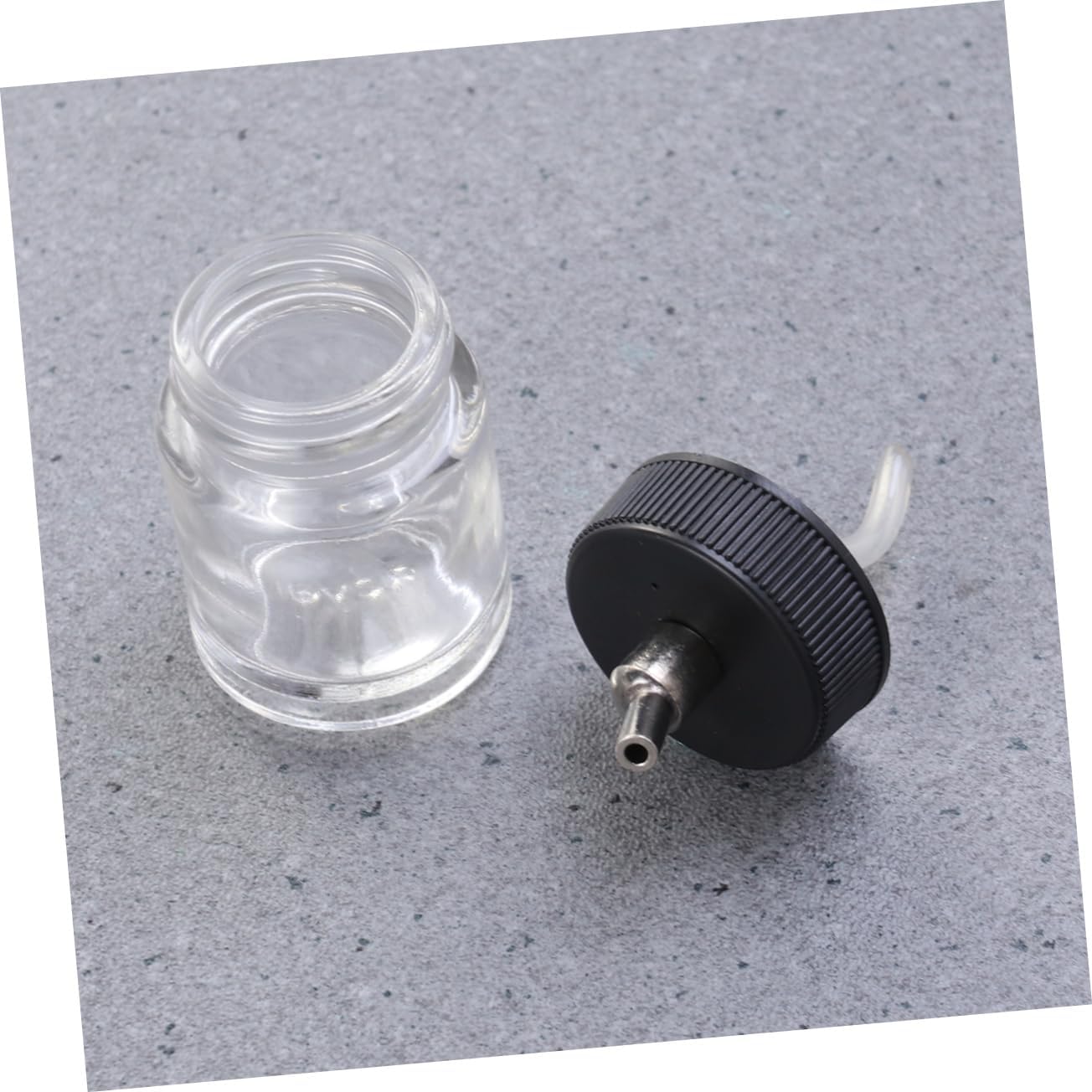 IWOWHERO 2pcs Airbrush Paint Bottle Glass Jars Cover Adaptor for Siphon Airbrushes Compatible and More