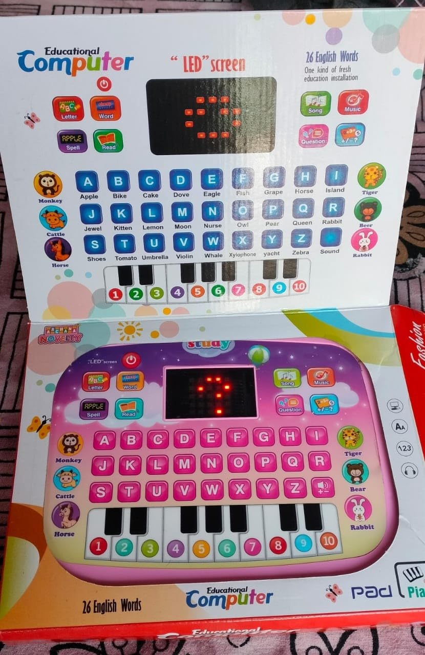 Baby Game Computer Machine NHR Educational Computer for Kids - Intelligence Game Toy With Sound ...