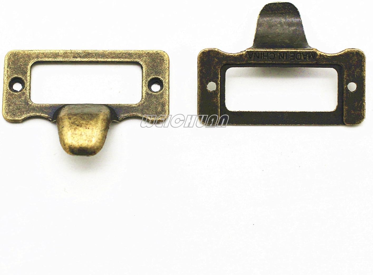 WEICHUAN 30 Pack Apothecary Card Catalog Drawer Pulls with Label Holder image 4