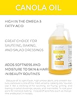 Vista 2 de velona Aceite de semilla de canola de 1 galón/128 onzas líquidas Aceite portador 100% puro y natural Refinado, prensado con expulsor Cocina
