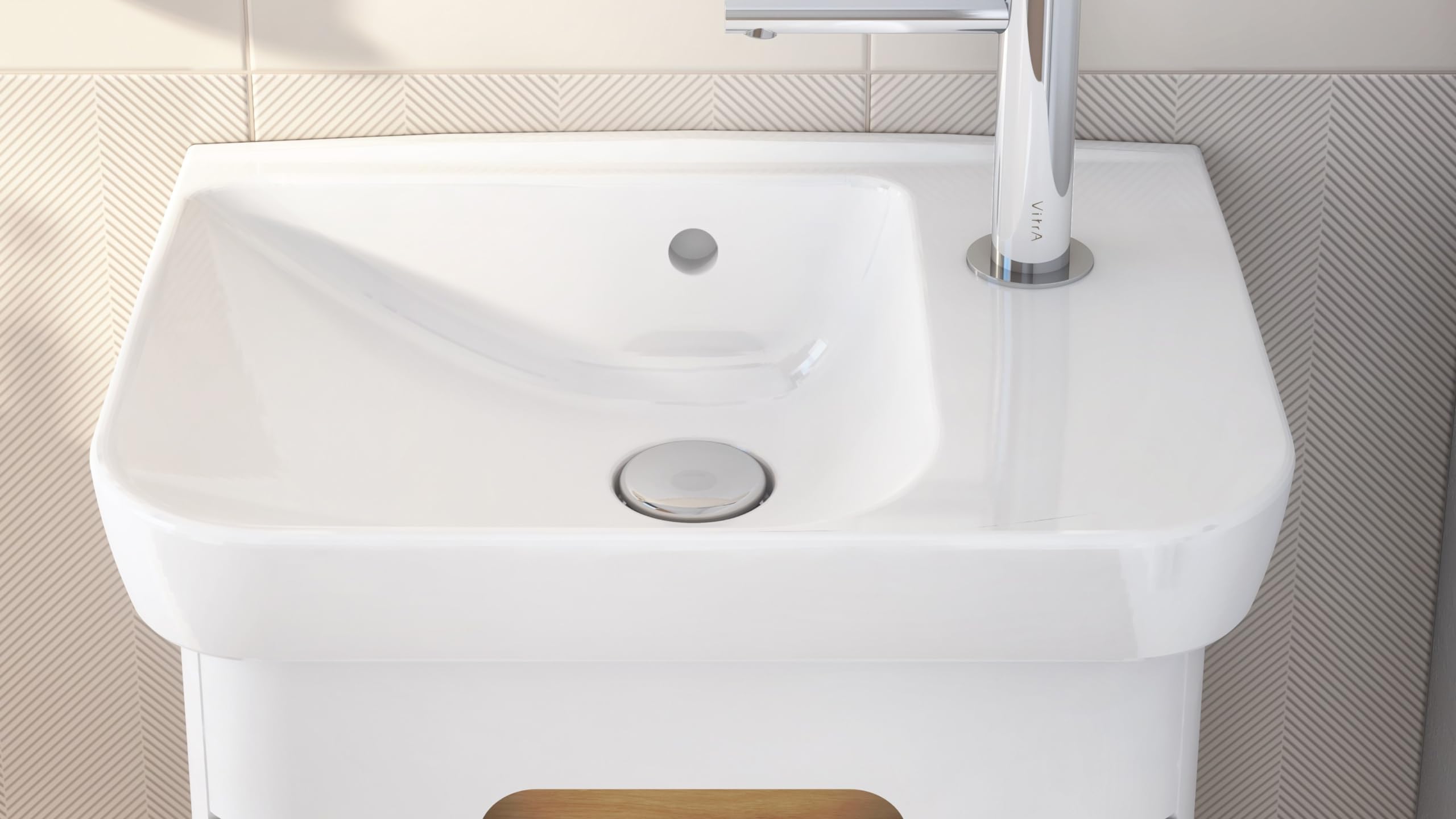 VitrA Sento 5945B003-0029 Lavabo, 50 cm, Beyaz