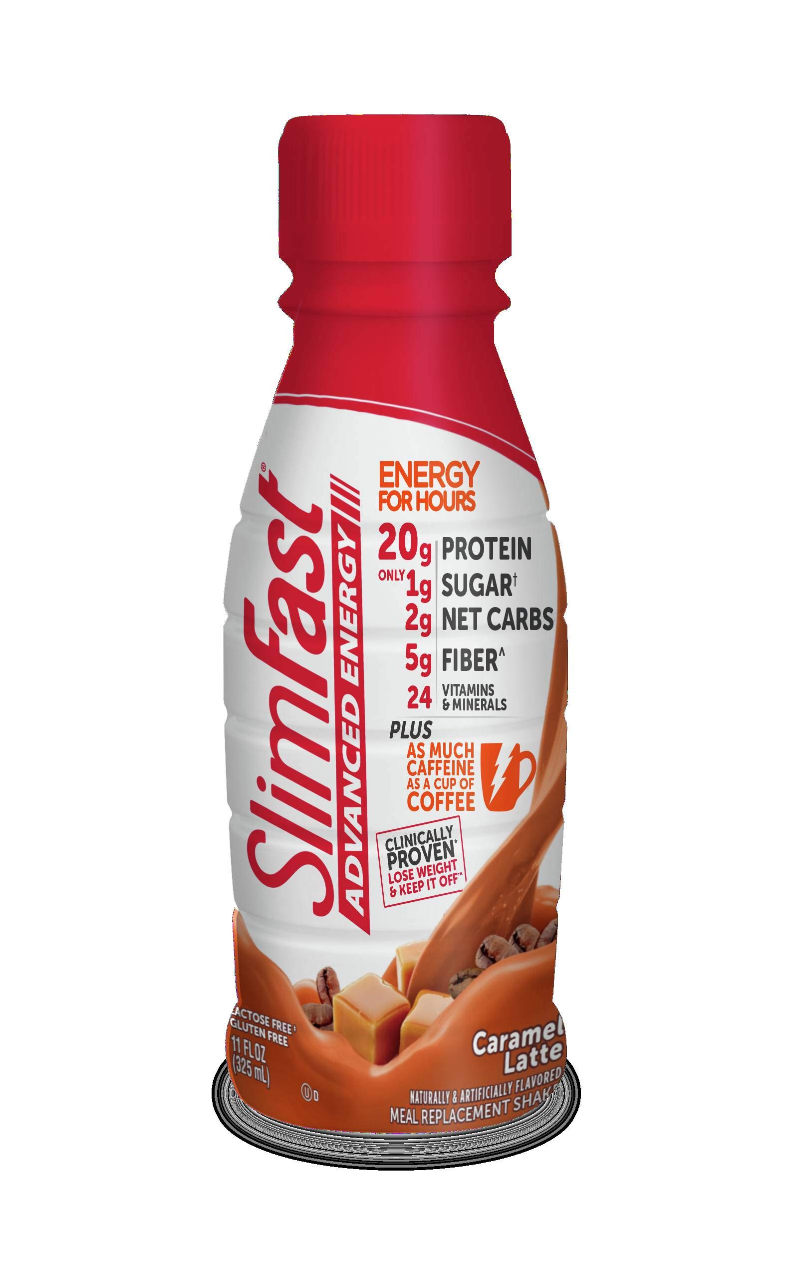 Advanced Energy Meal Replacement Shake, High Protein, Caramel Latte, 165 Fl Oz