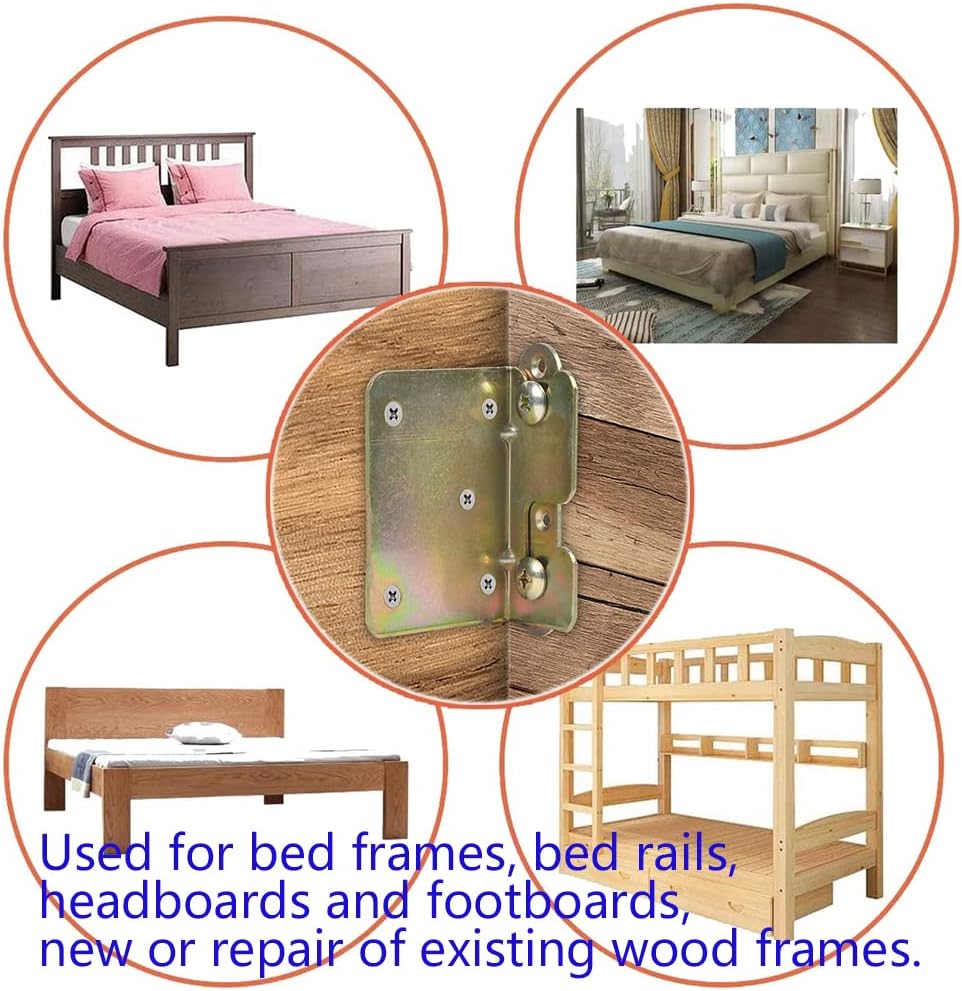 Bed Rail Brackets Bed Frame Hardware 4 Sets