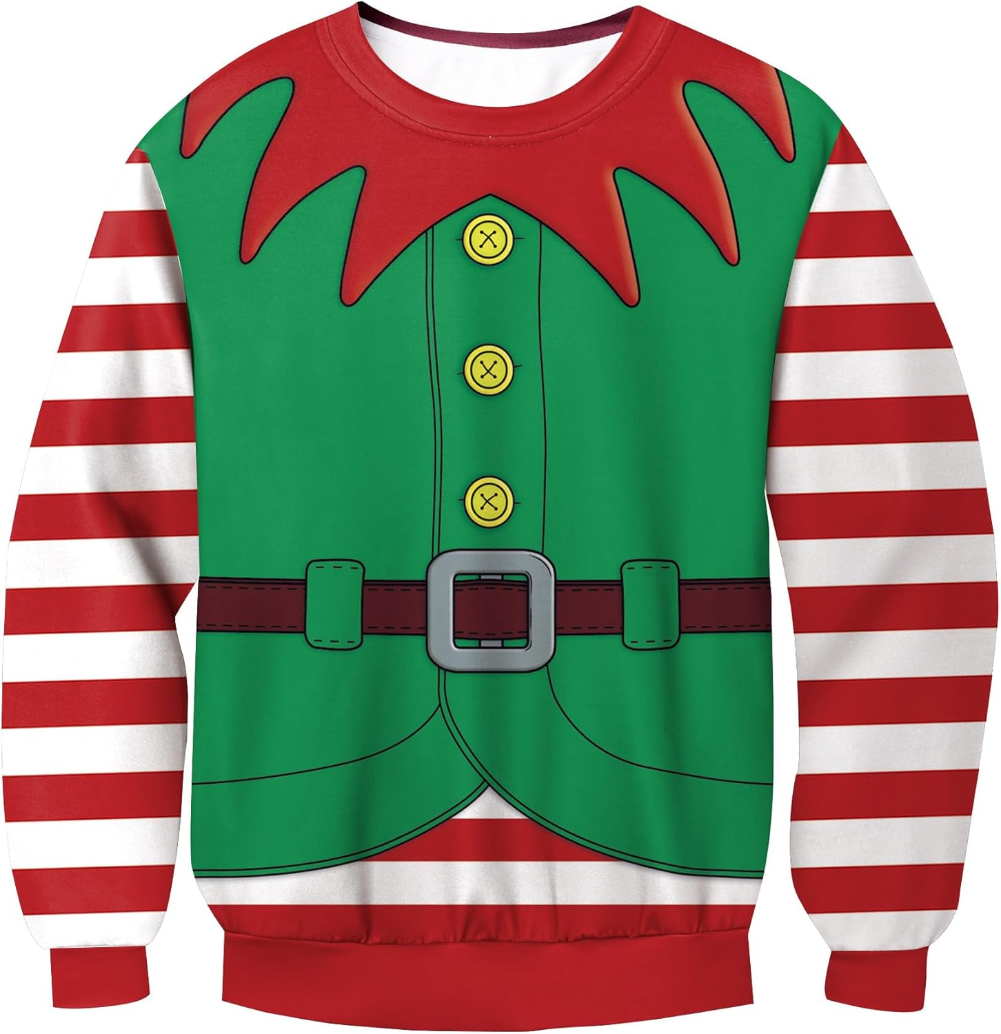 BesserBay Unisex Kids Ugly Christmas Sweater 3D Graphic Funny Long Sleeve Holiday Pullover Sweatshirt 4-14 Years