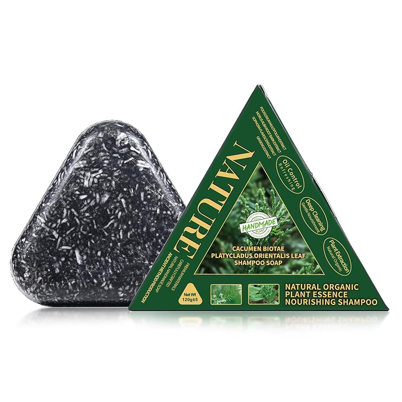 Sabonete em barra para shampoo Fo-Ti com Lingzhi preto e arroz preto DLZZRS, 120 g