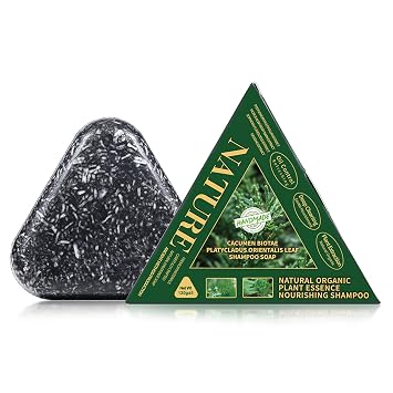 Fo-Ti Black Lingzhi & Black Rice Shampoo Soap, Natural Organic Plant Essence Nourishing Shampoo Bar, Hydrating & Moisturizing Dry & Frizzy Hair, Natural Solid Shampoo for All Hair Types