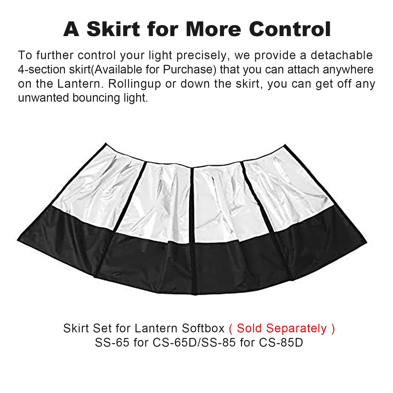 Godox CS-65D Lanterna Softbox 65cm Soft Lighting Modifier per Godox SL-60W SL150W FV150 AD400PRO VL150 VL300