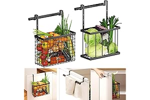 Versatile Over-the-Cabinet Storage Solution with Towel Bar, Cutting Board Holder and Mesh Panels