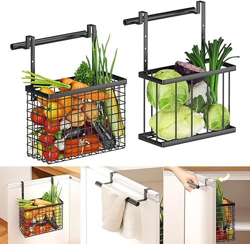 Soporte para tabla de cortar, organizador de puerta sobre el gabinete con toallero, almacenamiento de cocina debajo del gabinete para accesorios de